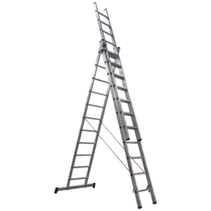ESCADA ALUMINIO 3+3+3 FIBRA F66 (ELETRICISTA) DEGRAU QUADRADO