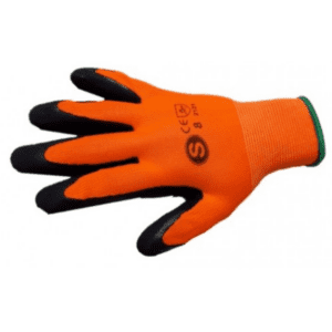 LUVAS MICRO ESPUMA PRETO/LARANJA