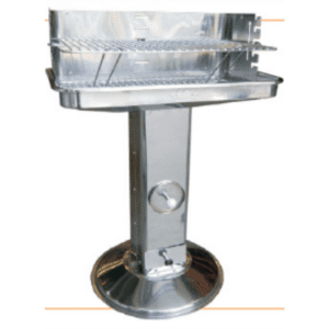 CHURRASQUEIRA INOX D60 RECTANGULAR PÉ DIREITO