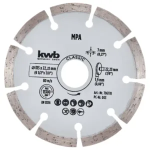 DISCO DIAMANTE 230MM BETAO SEGM. CUTFIX GREEN KWB REF.49798840