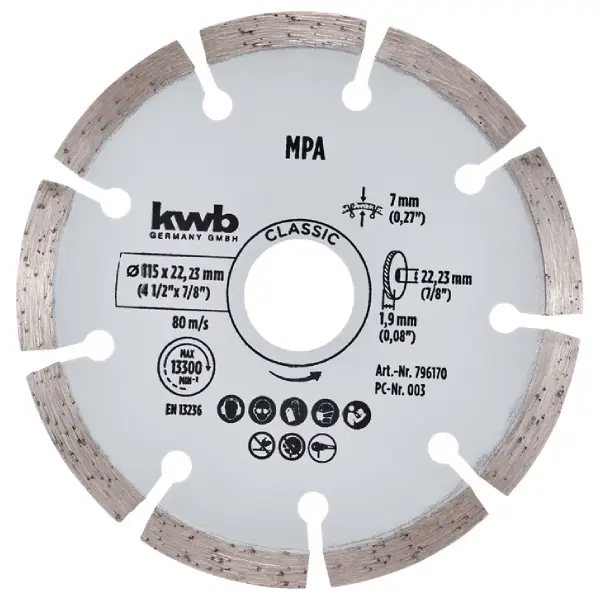 DISCO DIAMANTE 230MM BETAO SEGM. CUTFIX GREEN KWB REF.49798840