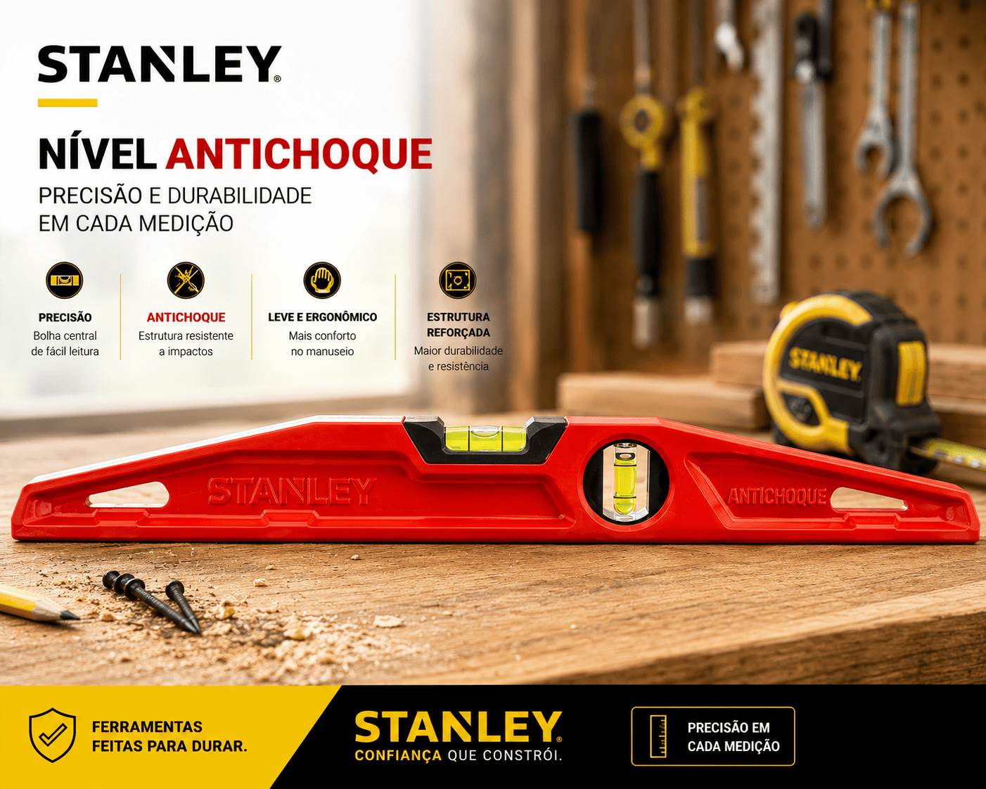 NIVEL STANLEY 50CM FATMAX MLH TRAPEZOIDAL 1-42-313