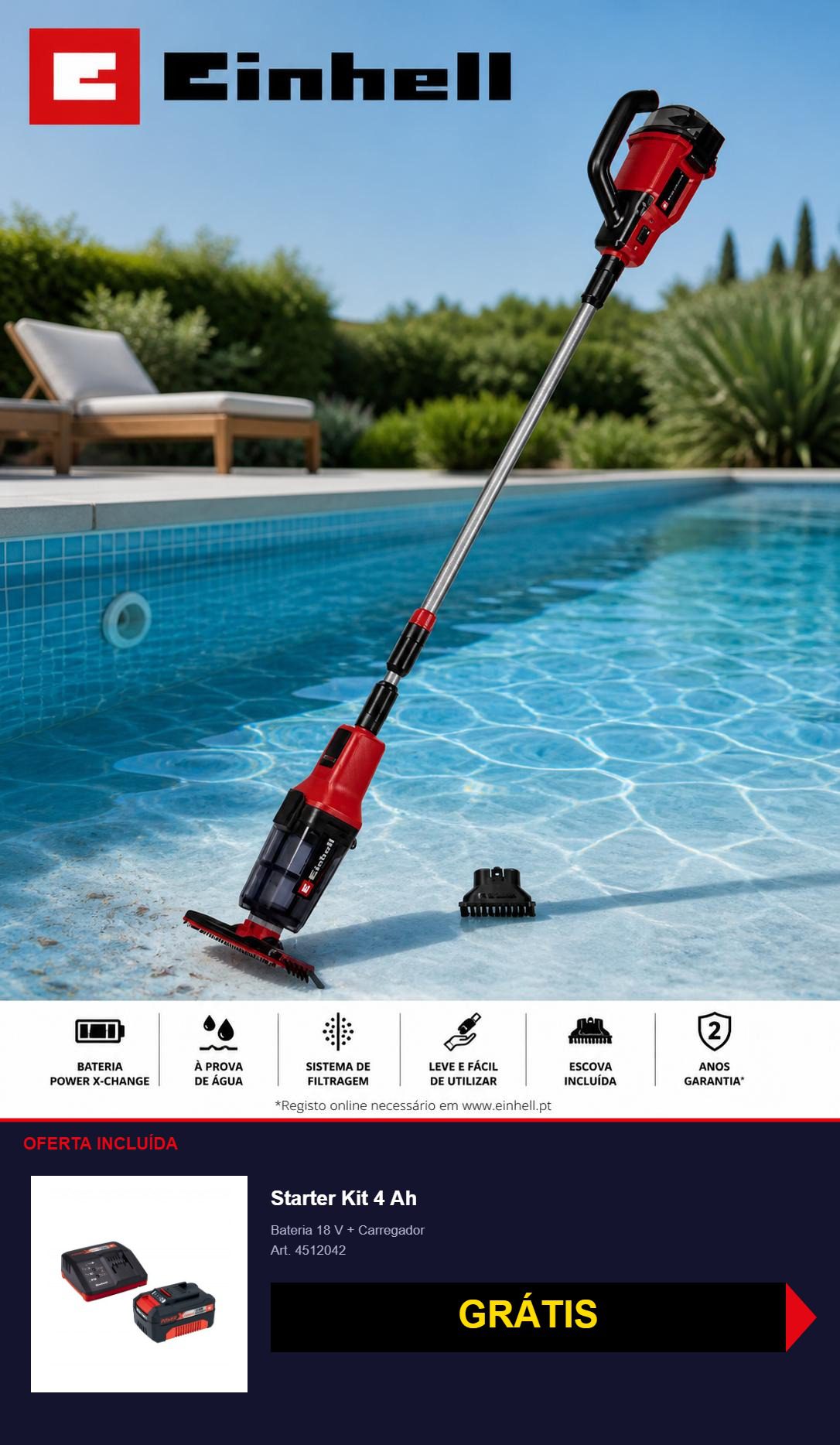 ASPIRADOR PISCINA GE-PV 18/42 EINHELL
