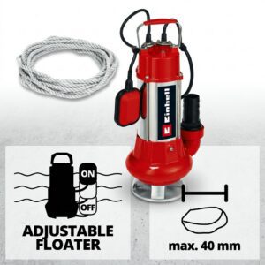 BOMBA SUBMERSÍVEL 1300W GC-DP 1340 G TRITURADORA EINHELL REF.4170742