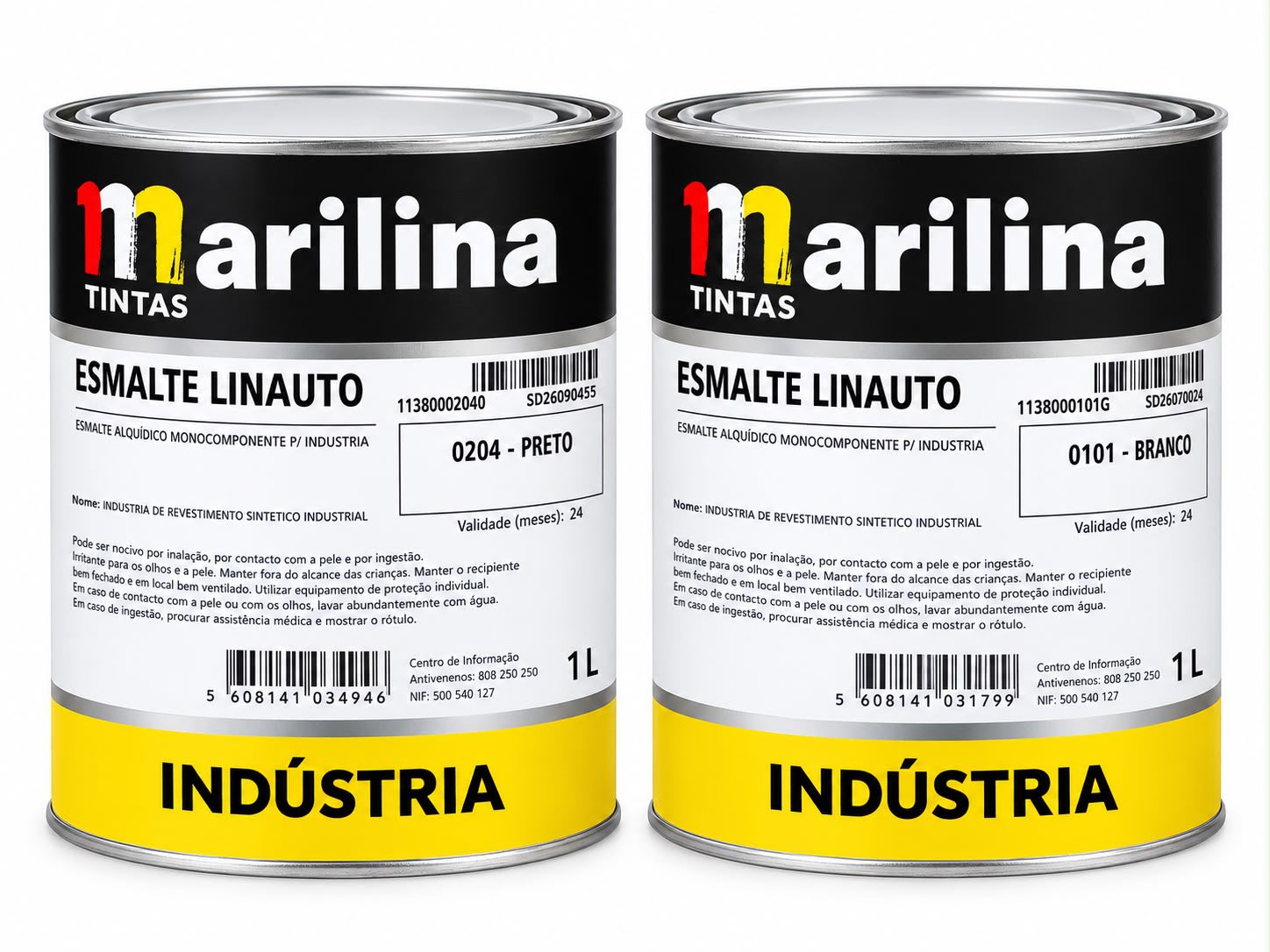 ESMALTE LINAUTO 1LT BRANCO/PRETO