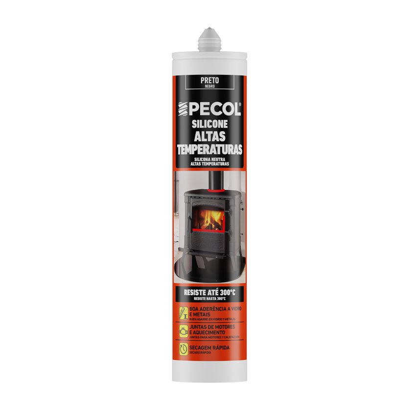 SILICONE PRETO ALTA TEMPERATURAS 300GRS