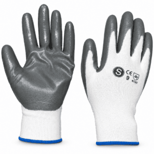 LUVA NYLON POLIURETANO CINZA/BRANCO